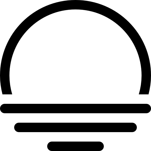 weather interface symbol semicircle three lines perspective 54741